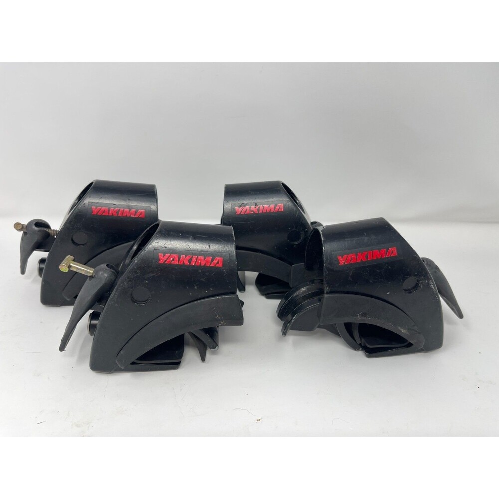 4 Yakima Double Cross Towers With Roof Rail Mounts w/ Locks ~NO KEYS~